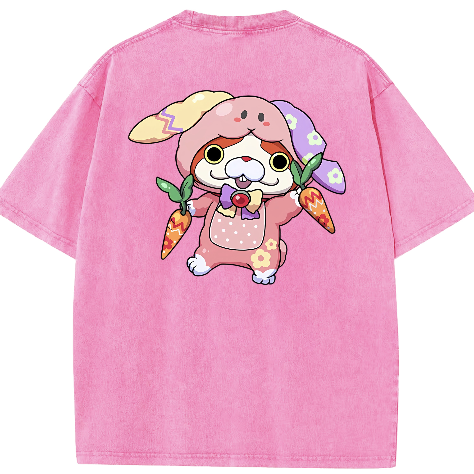 （画像用） 妖怪ウォッチ Yo-kai Watch 綿100% ヴィンテージ風 半袖Tシャツ（背面プリント）